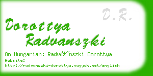 dorottya radvanszki business card